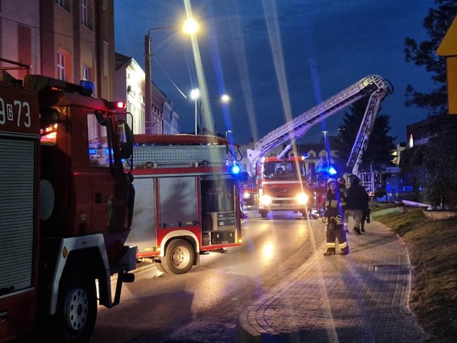 Pożar kamienicy w Starogardzie Gdańskim