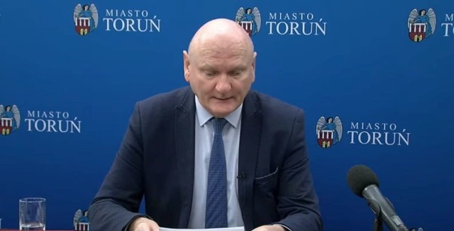 Internetowa konferencja Michała Zaleskiego, prezydenta Torunia.