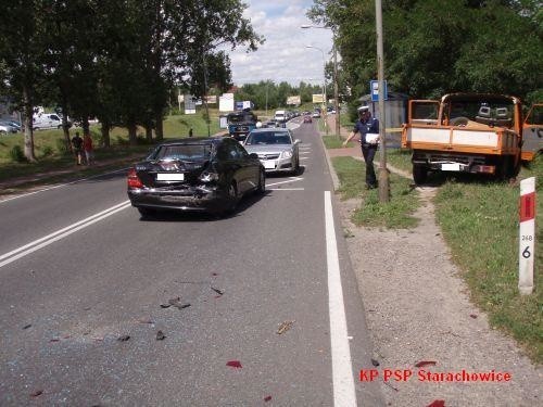 Na miejscu piątkowego zderzenia.