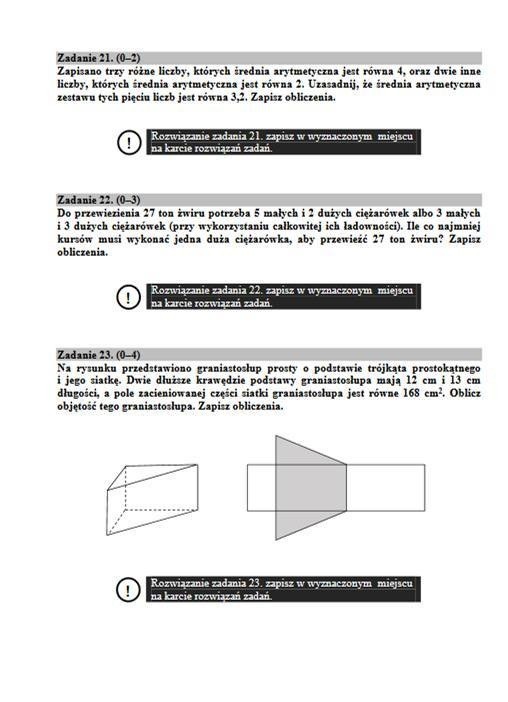 Próbny egzamin gimnazjalny MATEMATYKA - PRZYRODA [PRZECIEKI,...