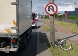 Tragiczny wypadek w Częstochowie na DK1. Zginął 55-letni rowerzysta. Wjechał pod naczepę TIRa