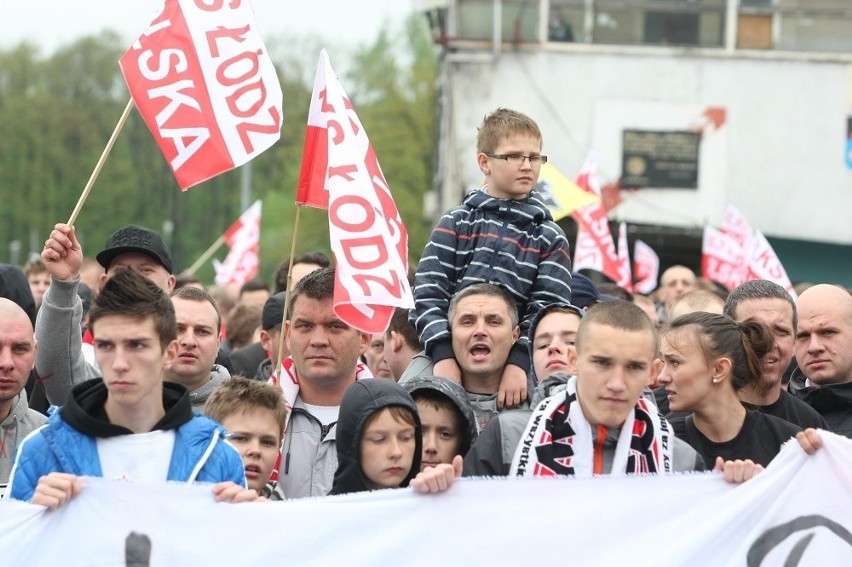 Manifestacja kibiców ŁKS-u