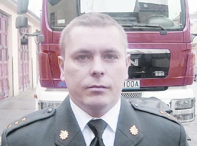 Paweł Renicki z Gorzowa, wiceprzewodniczący zarządu wojewódzkiego Związku Zawodowego Strażaków Florian