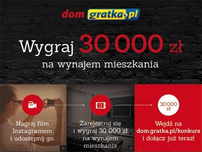 Konkurs #mieszkałbymZa pomocą aplikacji Instagram (Android/iOS) nagraj film. Pokaż w nim w zabawny i ciekawy sposób niewygody swojego aktualnego lokum i weź udział w konkursie.