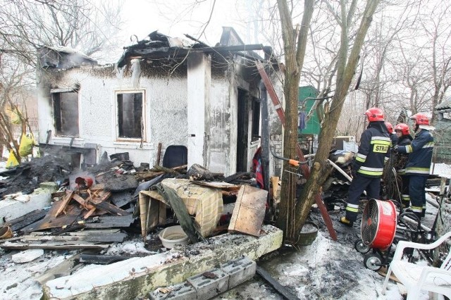 Pożar altany działkowej w Kielcach 