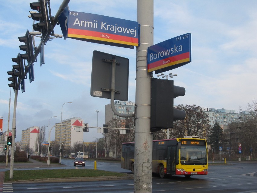 Skrzyżowanie od strony południowo-zachodniej