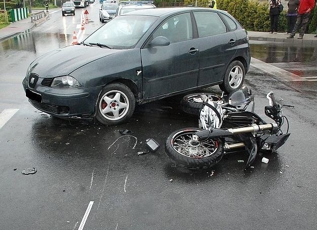 Motocyklista ranny w wypadku w Leżajsku [FOTO]