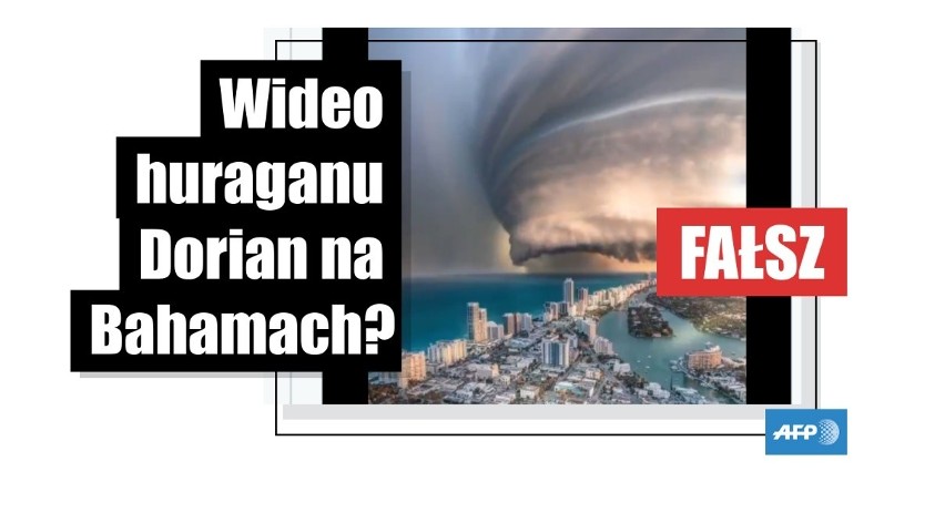 Wideo, na którym widać zbliżający się do wybrzeża huragan,...