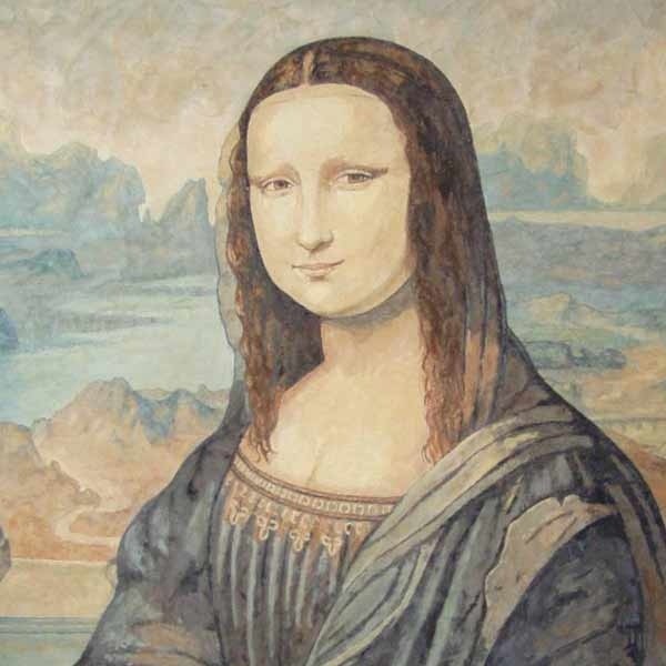Wykonana przez Adama Ochała metodą stiuku weneckiego Mona Lisa uśmiecha się podobnie jak dama z obrazu Leonarda da Vinci.