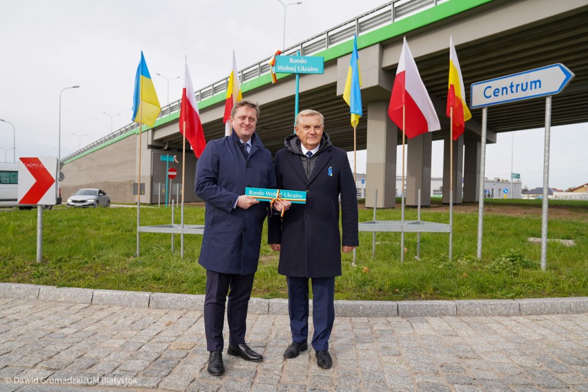 Jedno z białostockich rond otrzymało nazwę Wolnej Ukrainy....