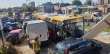 Wypadek autobusu na ul. Rzgowskiej w Łodzi. Kierowca MPK zasłabł... ZDJĘCIA
