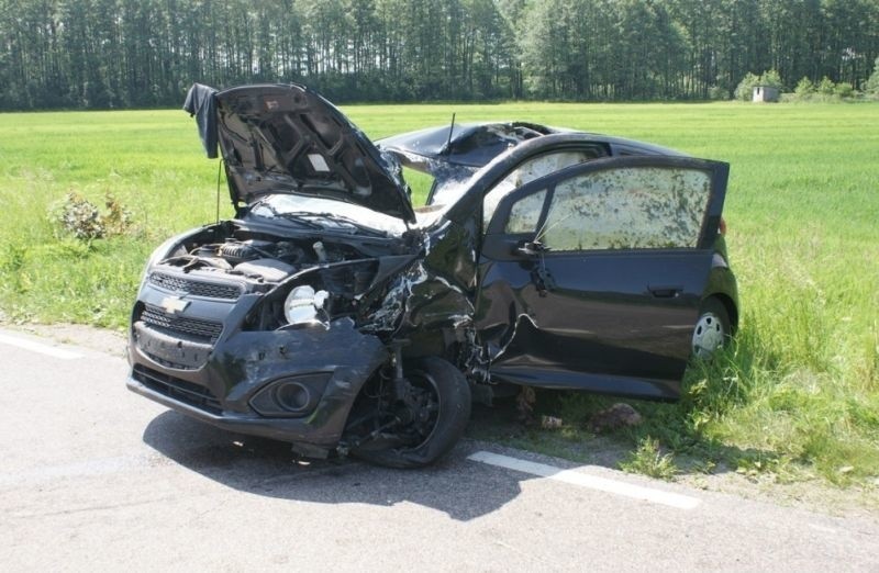 Trześcianka-Zabłudów. Chevrolet uderzył w łosia, a potem w passata (zdjęcia)