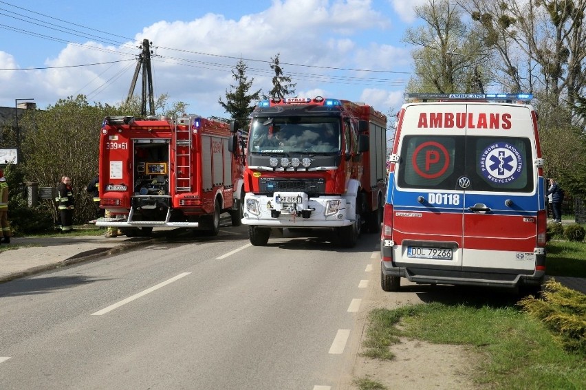 Pożar budynku w miejscowości Borowa pod Wrocławiem