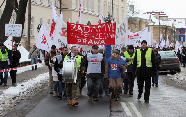 We wtorek załoga protektora manifestowała na ulicach Lublina. Foto: Wojciech Nieśpiałowski