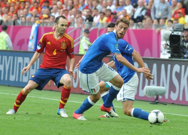 Fragment meczu Hiszpania - Włochy