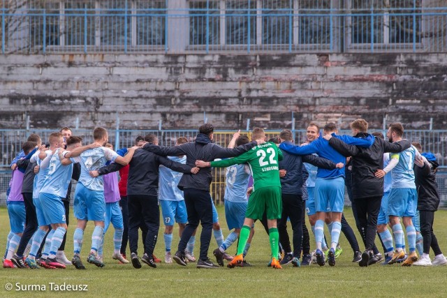 Błękitni Stargard - Sokół Ostróda 3:1.