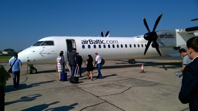 Dziś o godzinie 15:25 z cywilnego Portu Lotniczego w Radomiu wystartował pierwszy rejsowy samolot pasażerski linii Air Baltic na trasie Radom - Ryga.