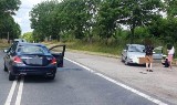 Wypadek niedaleko Ługowa w powiecie świebodzińskim. Zderzyły się dwa auta 