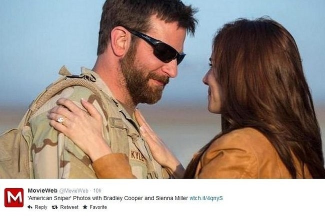 Bradley Cooper na planie "American Sniper" (fot. screen z...