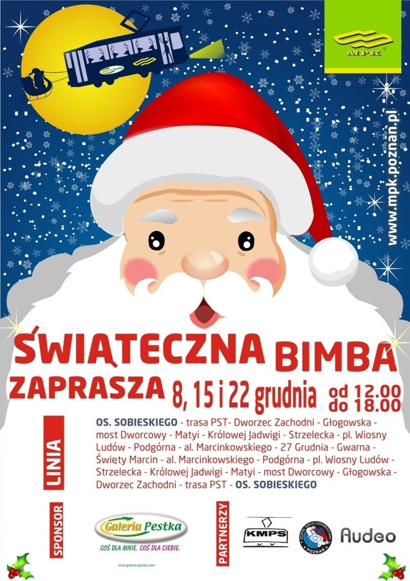Świąteczna bimba wyjedzie na ulice Poznania już dzisiaj