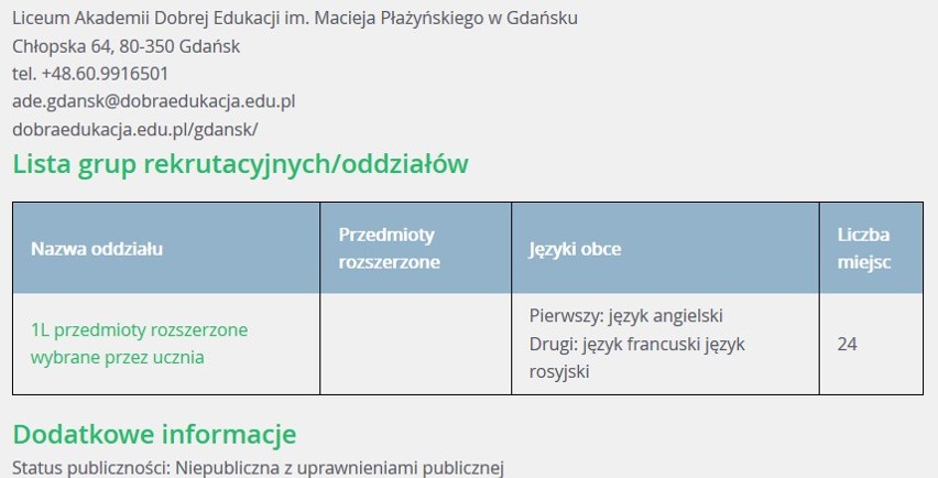 Oferta liceów ogólnokształcących w Gdańsku na rok szkolny 2019/2020 dla absolwentów gimnazjów. Profile klas w gdańskich LO