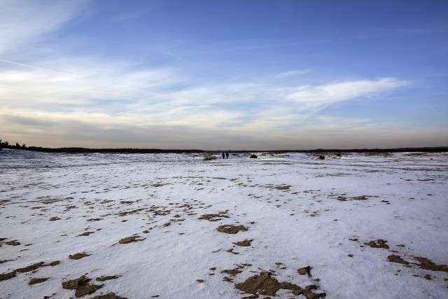 Pustynia Błędowska także w zimowej odsłonie ma swój urok i przyciąga turystów
