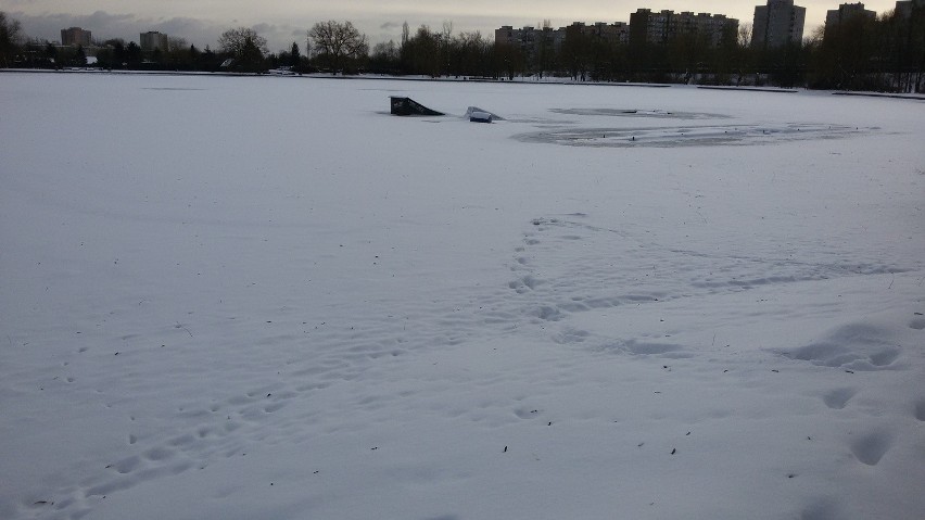 Świętochłowice: Zima zawitała nad staw Skałka [ZDJĘCIA]