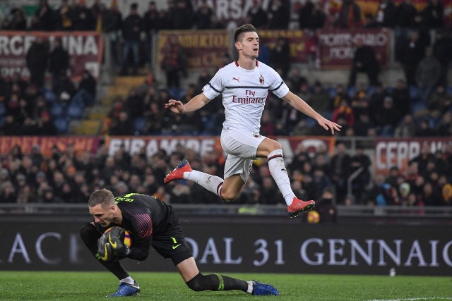 Gol Krzysztofa Piątka w meczu AS Roma – AC Milan (1:1). Polak spędził na boisku 87 minut.