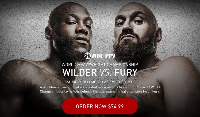 Walka Wilder vs. Fury - transmisja w USA odbędzie się w...