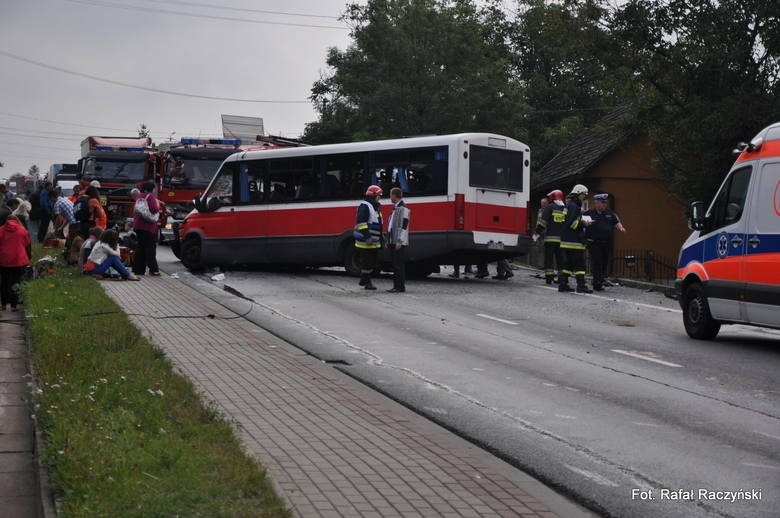 Wypadek w Łapczycy.
