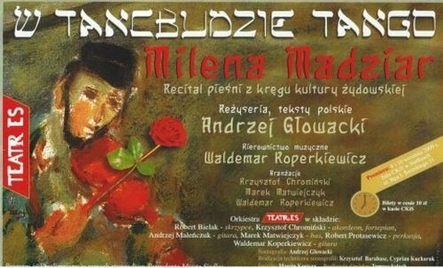 Plakat zapowiadający dzisiejszy koncert pieśni żydowskich.