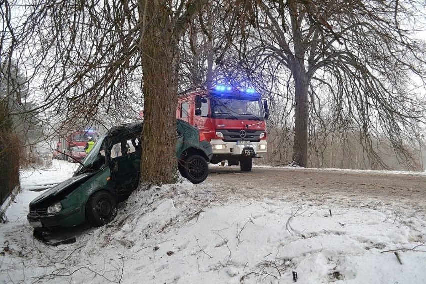 Wypadek drogowy na trasie Egiertowo - Nowa Karczma - kobieta ciężko ranna! 