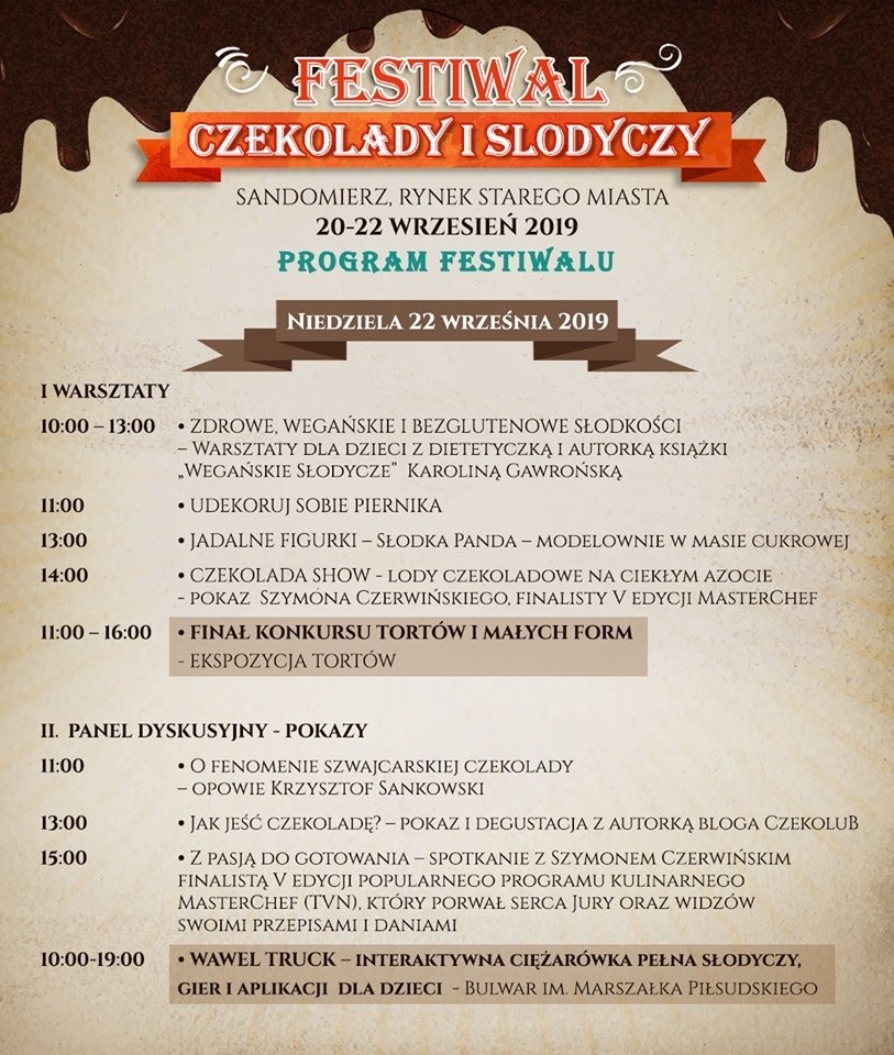 II edycja Festiwalu Czekolady i Słodyczy od 20 września w Sandomierzu 