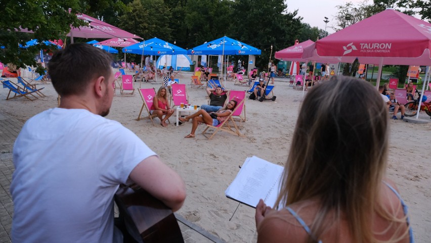 Tauron Silesia Beach na plazy przy Stadionie Śląskim....