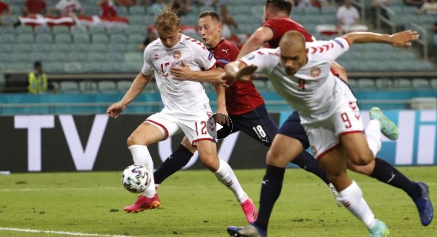 Euro 2020. Skrót meczu 1/4 finału Czechy - Dania 1:2 [WIDEO]