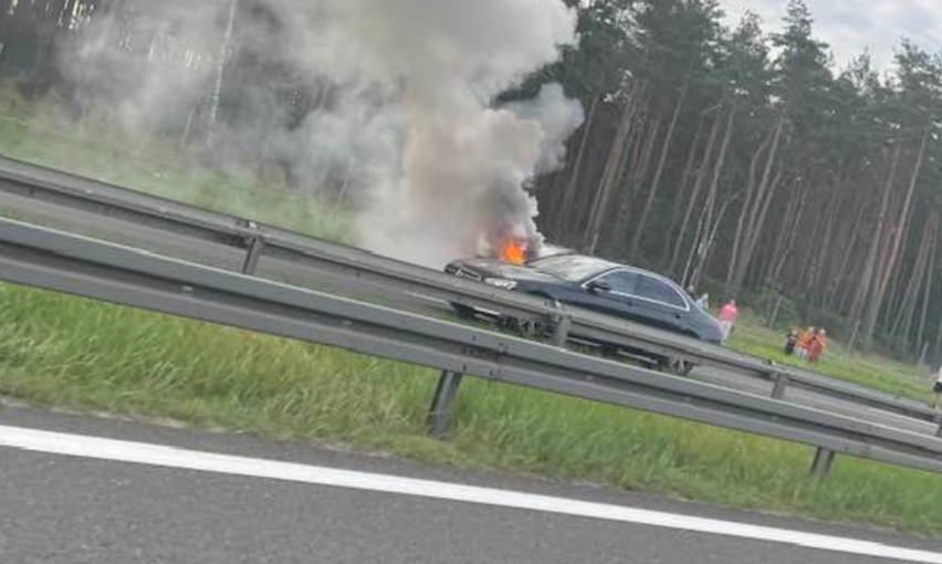 Pożar samochodu na S3