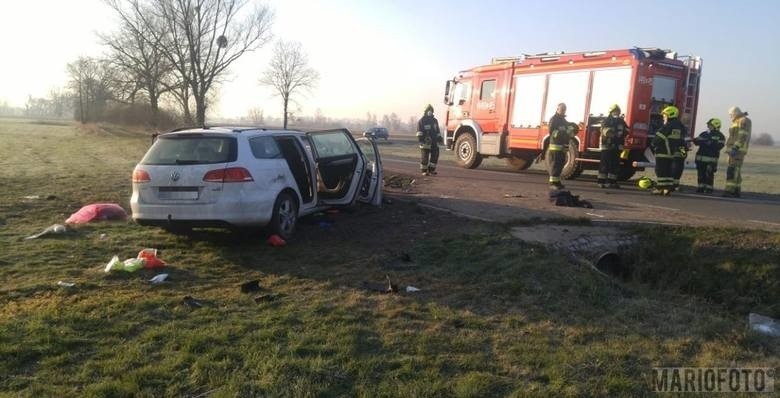 Wypadek pomiędzy Pisarzowicami a miejscowością Kierpień.