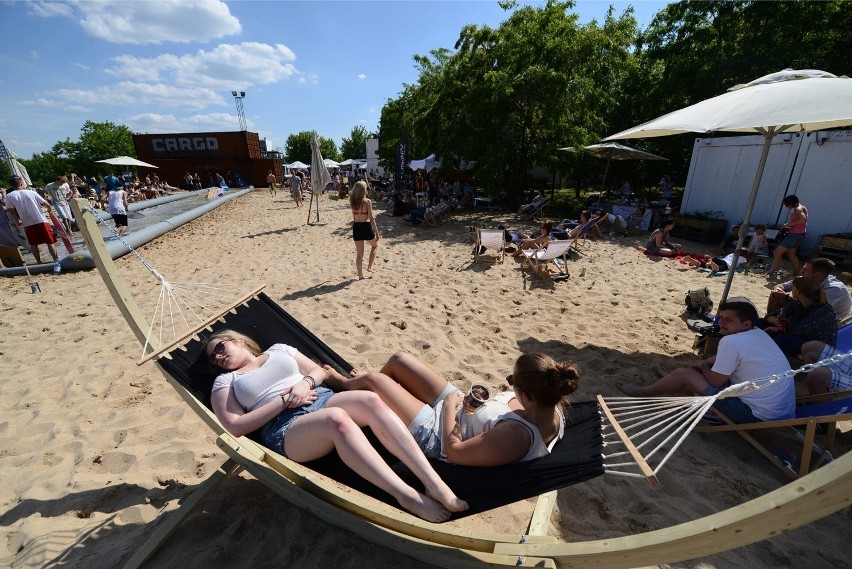 Plaża miejska nad rzeką