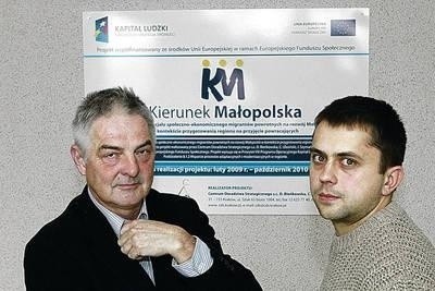 Szef CDS Cezary Ulasiński (z lewej) i kierownik projektu badawczego Marcin Dziółko Fot. Anna Kaczmarz