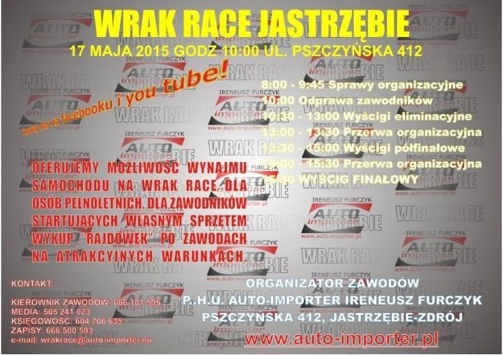 Wrak Race w Jastrzębiu odbędzie się 17 maja