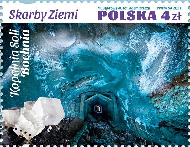 Poczta Polska wprowadziła do obiegu dwa nowe znaczki pocztowe emisji „Skarby Ziemi”, przedstawiają kopalnie soli w Bochni i w Chorwacji