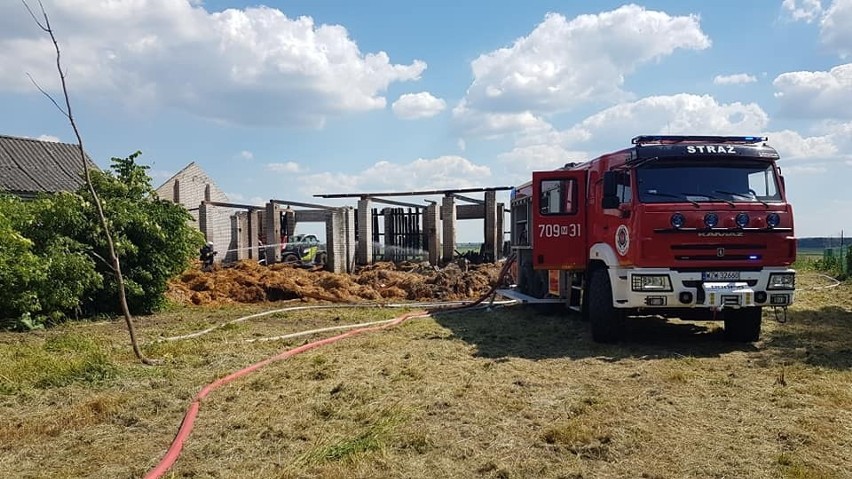 Pożar stodoły w Bartodziejach w powiecie zwoleńskim.