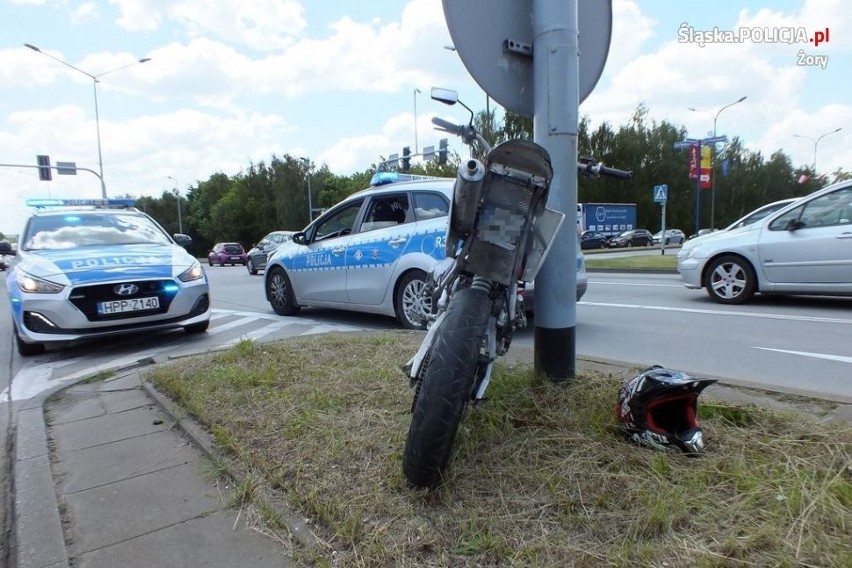 Motorowerzysta uciekał ulicami Żor przed policją