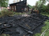 Płonął budynek na ulicy Jagiellońskiej w Kielcach. Zostały zgliszcza 