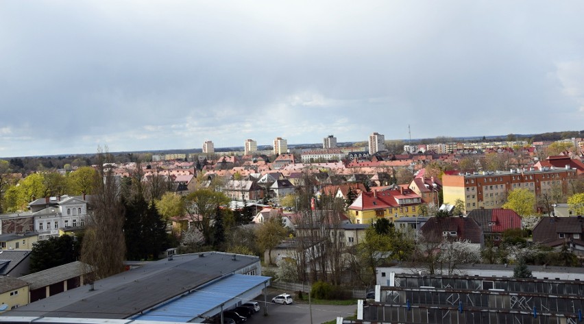 Stargard z dachu Luxpolu. Na zdjęciach miasto widziane z wysokości 22 metrów