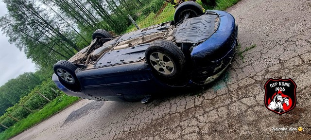 Groźny wypadek w Kruszewie, w gminie Pniewy.