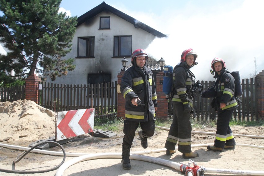 Pożar domu jednorodzinnego w Wilczycach