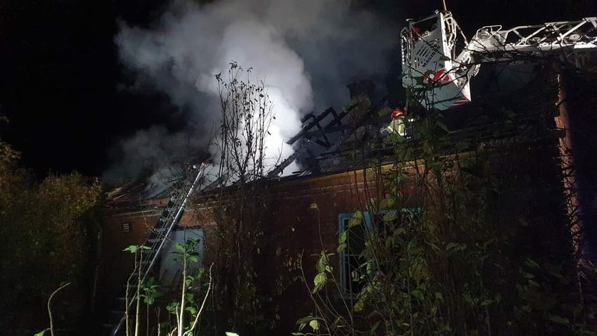 Nocny pożar domu w Zabierzowie