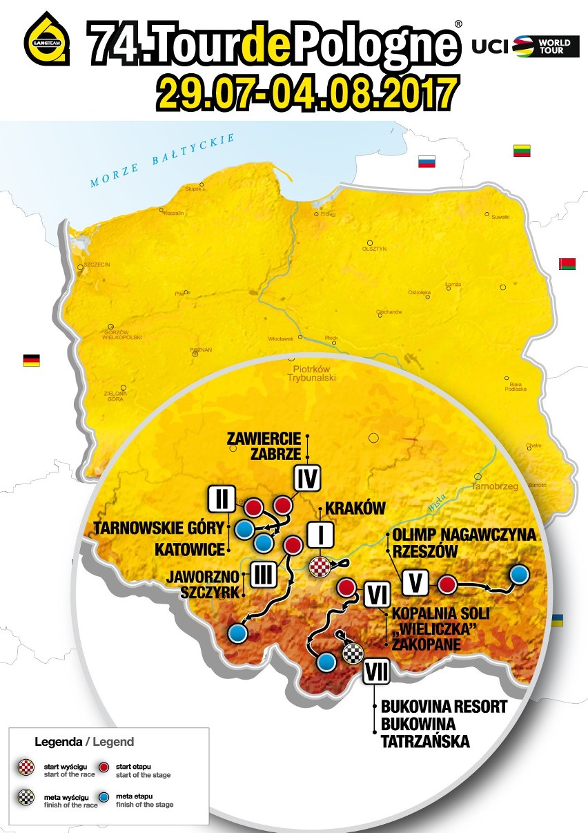 Tour de Pologne 2017: bez czasówki, za to więcej gór [TRASA, MAPKI]