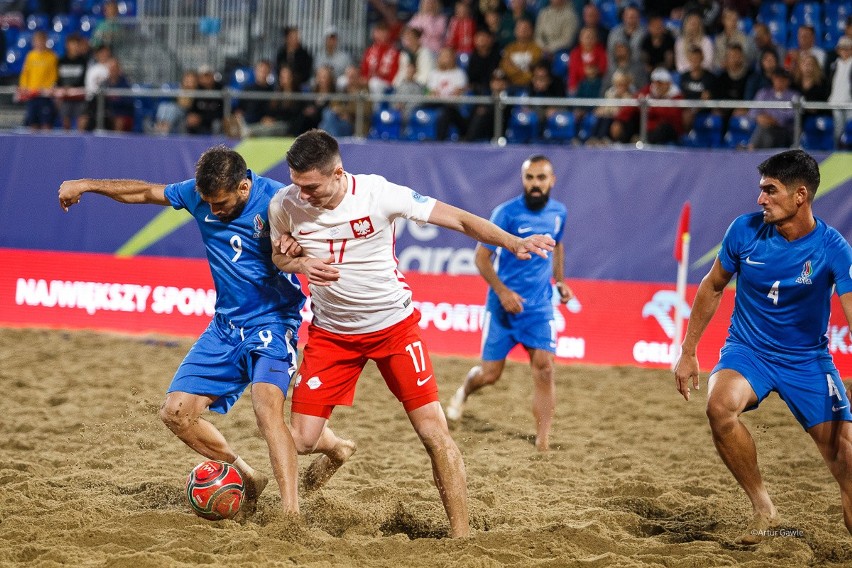 Mecz Polska - Azerbejdżan w turnieju piłki plażowej igrzysk...